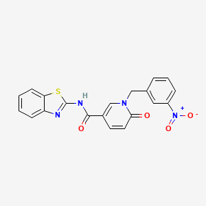 molecular formula C20H14N4O4S B2391904 N-(ベンゾ[d]チアゾール-2-イル)-1-(3-ニトロベンジル)-6-オキソ-1,6-ジヒドロピリジン-3-カルボキサミド CAS No. 900010-25-5