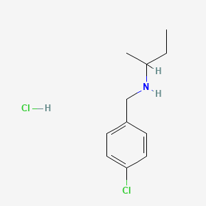 molecular formula C11H17Cl2N B2391912 N-(4-Chlorobenzyl)-2-butanamine hydrochloride CAS No. 1158190-92-1; 46234-40-6