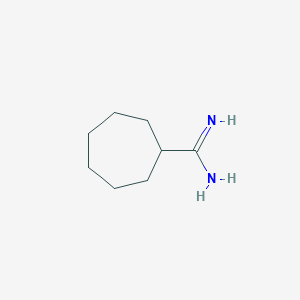 molecular formula C8H16N2 B2391916 Cycloheptanecarboxamidine CAS No. 885964-25-0