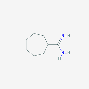 molecular formula C8H16N2 B2391916 Cycloheptanecarboximidamide CAS No. 885964-25-0