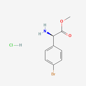molecular formula C9H11BrClNO2 B2391926 Methyl (2R)-2-amino-2-(4-bromophenyl)acetate HCl CAS No. 1391389-21-1