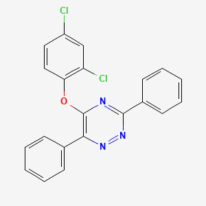 molecular formula C21H13Cl2N3O B2391938 5-(2,4-Dichlorophenoxy)-3,6-diphenyl-1,2,4-triazine CAS No. 339013-02-4