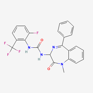 3-[2-fluoro-6-(trifluoromethyl)phenyl]-1-(1-methyl-2-oxo-5-phenyl-2,3-dihydro-1H-1,4-benzodiazepin-3-yl)urea