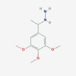molecular formula C11H18N2O3 B2391943 1-(3,4,5-Trimethoxyphenyl)ethylhydrazine CAS No. 1397007-99-6