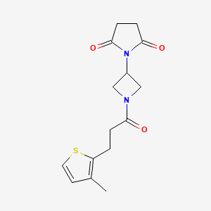 molecular formula C15H18N2O3S B2391944 1-(1-(3-(3-Méthylthiophène-2-yl)propanoyl)azétidin-3-yl)pyrrolidine-2,5-dione CAS No. 1904062-75-4