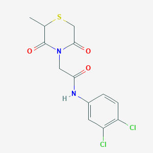 N-(3,4-dichlorophenyl)-2-(2-methyl-3,5-dioxothiomorpholin-4-yl)acetamide