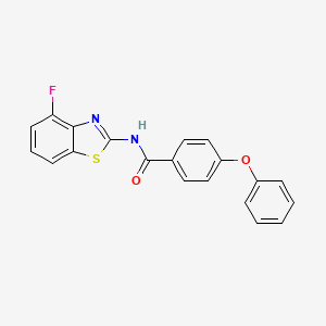 molecular formula C20H13FN2O2S B2391955 N-(4-氟-1,3-苯并噻唑-2-基)-4-苯氧基苯甲酰胺 CAS No. 941922-67-4