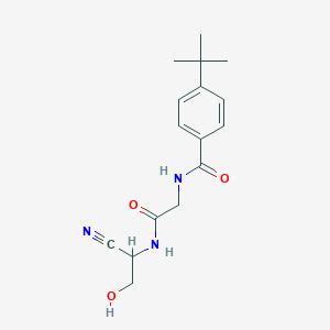molecular formula C16H21N3O3 B2391962 2-[(4-tert-butylphenyl)formamido]-N-(1-cyano-2-hydroxyethyl)acetamide CAS No. 2094899-07-5