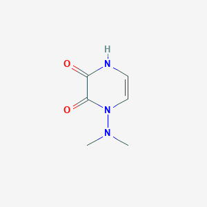 molecular formula C6H9N3O2 B2391967 4-(Dimethylamino)-1H-pyrazine-2,3-dione CAS No. 92716-47-7