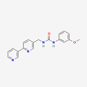 molecular formula C19H18N4O2 B2391979 1-([2,3'-Bipyridin]-5-ylmethyl)-3-(3-methoxyphenyl)urea CAS No. 2034449-79-9