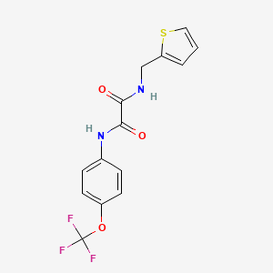 molecular formula C14H11F3N2O3S B2391982 N1-(噻吩-2-基甲基)-N2-(4-(三氟甲氧基)苯基)草酰胺 CAS No. 941998-79-4