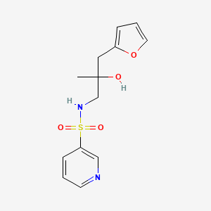 molecular formula C13H16N2O4S B2391986 N-(3-(呋喃-2-基)-2-羟基-2-甲基丙基)吡啶-3-磺酰胺 CAS No. 1795297-21-0