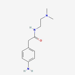 molecular formula C12H19N3O B2391989 2-(4-aminophenyl)-N-[2-(dimethylamino)ethyl]acetamide CAS No. 331759-81-0