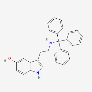 molecular formula C29H26N2O B2391991 3-[2-(tritylamino)ethyl]-1H-indol-5-ol CAS No. 19621-28-4