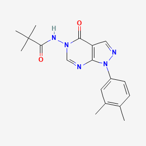 N-(1-(3,4-dimethylphenyl)-4-oxo-1H-pyrazolo[3,4-d]pyrimidin-5(4H)-yl)pivalamide
