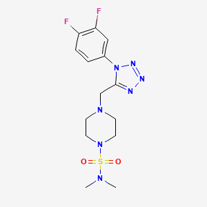4-((1-(3,4-difluorophenyl)-1H-tetrazol-5-yl)methyl)-N,N-dimethylpiperazine-1-sulfonamide