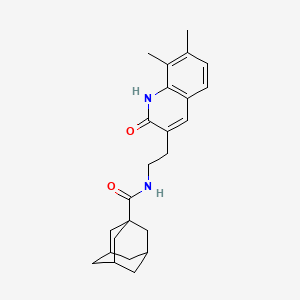 N-[2-(7,8-dimethyl-2-oxo-1H-quinolin-3-yl)ethyl]adamantane-1-carboxamide