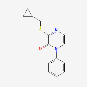 3-(Cyclopropylmethylsulfanyl)-1-phenylpyrazin-2-one