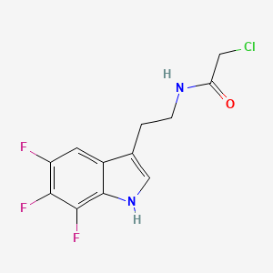 2-Chloro-N-[2-(5,6,7-trifluoro-1H-indol-3-yl)ethyl]acetamide