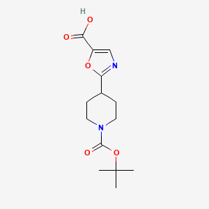 2-{1-[(Tert-butoxy)carbonyl]piperidin-4-yl}-1,3-oxazole-5-carboxylic acid