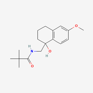 molecular formula C17H25NO3 B2392067 N-((1-hydroxy-6-methoxy-1,2,3,4-tetrahydronaphthalen-1-yl)methyl)pivalamide CAS No. 2034258-89-2