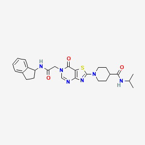 molecular formula C25H30N6O3S B2392071 N-(3-methylphenyl)-2-(6-morpholin-4-ylpyridin-3-yl)-1,3-thiazole-4-carboxamide CAS No. 1251582-68-9