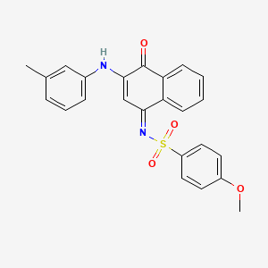 molecular formula C24H20N2O4S B2392077 4-methoxy-N-[(1Z)-3-[(3-methylphenyl)amino]-4-oxonaphthalen-1(4H)-ylidene]benzenesulfonamide CAS No. 518056-05-8