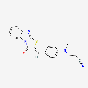 3-[N-methyl-4-[(Z)-(1-oxo-[1,3]thiazolo[3,2-a]benzimidazol-2-ylidene)methyl]anilino]propanenitrile