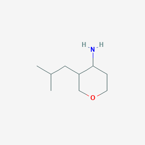 3-(2-Methylpropyl)oxan-4-amine
