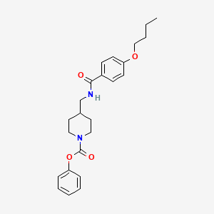 Phenyl 4-((4-butoxybenzamido)methyl)piperidine-1-carboxylate