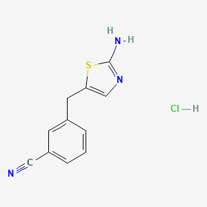 3-[(2-Amino-1,3-thiazol-5-yl)methyl]benzonitrile;hydrochloride