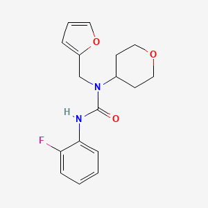 3-(2-fluorophenyl)-1-(furan-2-ylmethyl)-1-(tetrahydro-2H-pyran-4-yl)urea
