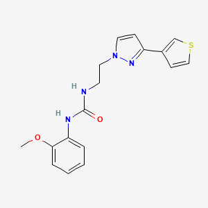 molecular formula C17H18N4O2S B2392104 1-(2-甲氧基苯基)-3-(2-(3-(噻吩-3-基)-1H-吡唑-1-基)乙基)脲 CAS No. 2034452-65-6