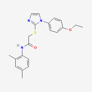 molecular formula C21H23N3O2S B2392113 N-(2,4-dimethylphenyl)-2-[1-(4-ethoxyphenyl)imidazol-2-yl]sulfanylacetamide CAS No. 688336-37-0