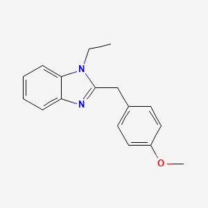 molecular formula C17H18N2O B2392118 1-Ethyl-2-(4-methoxy-benzyl)-1H-benzoimidazole CAS No. 637323-95-6