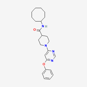 molecular formula C24H32N4O2 B2392121 N-cyclooctyl-1-(6-phenoxypyrimidin-4-yl)piperidine-4-carboxamide CAS No. 1189488-78-5