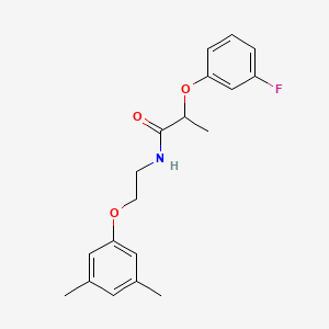 molecular formula C19H22FNO3 B2392131 N-[2-(3,5-dimethylphenoxy)ethyl]-2-(3-fluorophenoxy)propanamide CAS No. 1105210-98-7