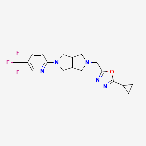 2-{5-[(5-Cyclopropyl-1,3,4-oxadiazol-2-yl)methyl]-octahydropyrrolo[3,4-c]pyrrol-2-yl}-5-(trifluoromethyl)pyridine