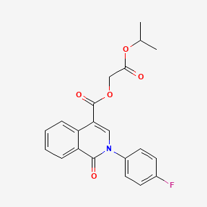 molecular formula C21H18FNO5 B2392136 4-(4-{[1-(4-Chlorobenzoyl)pyrrolidin-2-yl]methoxy}benzoyl)morpholine CAS No. 1030096-41-3
