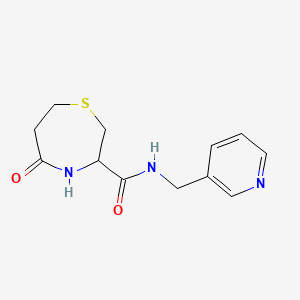 5-oxo-N-(pyridin-3-ylmethyl)-1,4-thiazepane-3-carboxamide