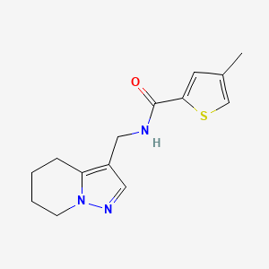 molecular formula C14H17N3OS B2392173 4-methyl-N-((4,5,6,7-tetrahydropyrazolo[1,5-a]pyridin-3-yl)methyl)thiophene-2-carboxamide CAS No. 2034453-75-1