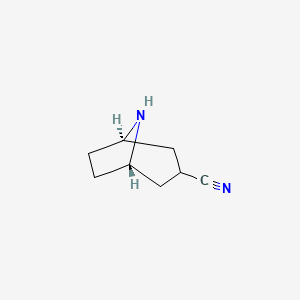 molecular formula C8H12N2 B2392188 (1R,5S)-8-Azabicyclo[3.2.1]octane-3-carbonitrile CAS No. 185985-36-8