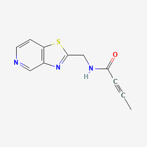 molecular formula C11H9N3OS B2392203 N-([1,3]Thiazolo[4,5-c]pyridin-2-ylmethyl)but-2-ynamide CAS No. 2411292-11-8