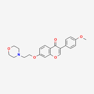 molecular formula C22H23NO5 B2392206 3-(4-Methoxyphenyl)-7-(2-morpholin-4-ylethoxy)chromen-4-one CAS No. 903851-24-1