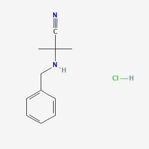 B2392214 2-(Benzylamino)-2-methylpropanenitrile hydrochloride CAS No. 97383-67-0