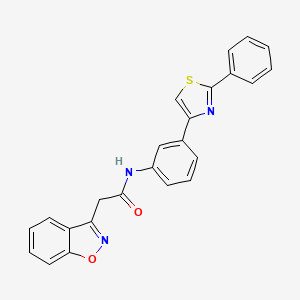 molecular formula C24H17N3O2S B2392235 2-(苯并[d]异噁唑-3-基)-N-(3-(2-苯基噻唑-4-基)苯基)乙酰胺 CAS No. 1207011-65-1