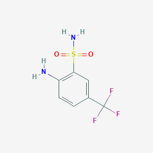 molecular formula C7H7F3N2O2S B2392249 2-Amino-5-(trifluoromethyl)benzenesulfonamide CAS No. 201224-78-4