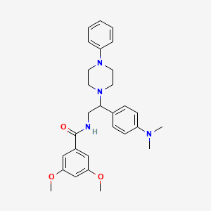 molecular formula C29H36N4O3 B2392264 N-(2-(4-(二甲氨基)苯基)-2-(4-苯基哌嗪-1-基)乙基)-3,5-二甲氧基苯甲酰胺 CAS No. 946345-97-7