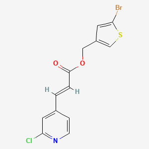 molecular formula C13H9BrClNO2S B2392266 (5-Bromothiophen-3-yl)methyl (E)-3-(2-chloropyridin-4-yl)prop-2-enoate CAS No. 1428122-44-4
