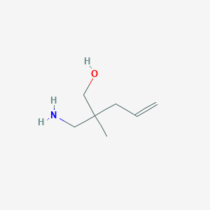 molecular formula C7H15NO B2392269 2-(Aminomethyl)-2-methylpent-4-en-1-ol CAS No. 2359895-71-7